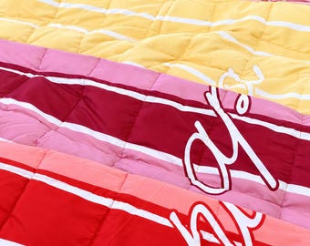 Reversible Quilted Down Sorority Blanket