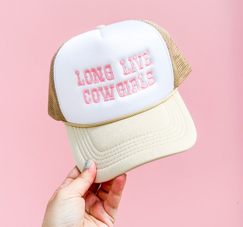 Long Live Cowgirls Embroidered Trucker Hat image 1