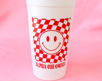 Alpha Chi Omega Sorority Smile Stadium Cup 32oz