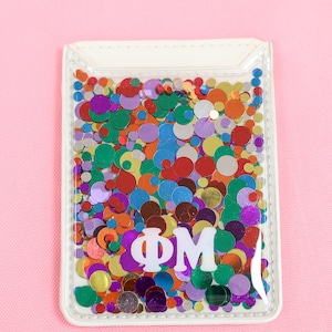 Phi Mu Sorority Confetti Phone Wallet