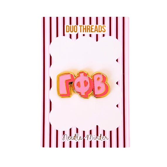 Gamma Phi Beta Sorority Bubble Letter Needle Minder