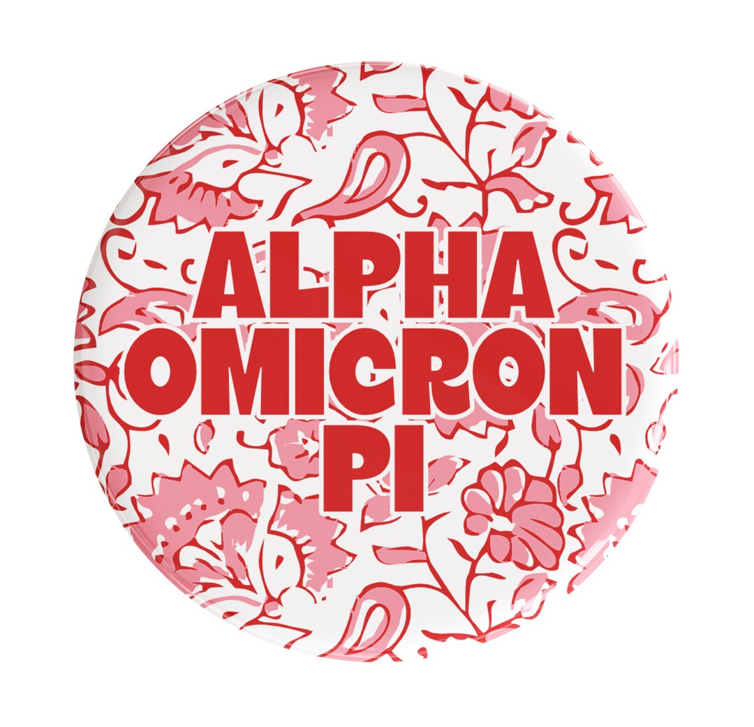 Aopi Symbol Alpha Omicron Pi Through the Vines Sorority Button (includes One ...