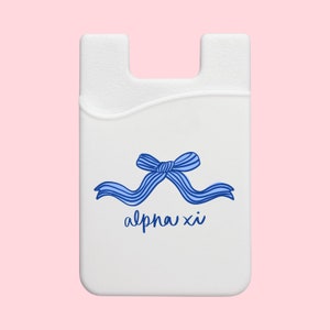 Cartera para teléfono con lazo coqueto de la hermandad Alpha Xi Delta