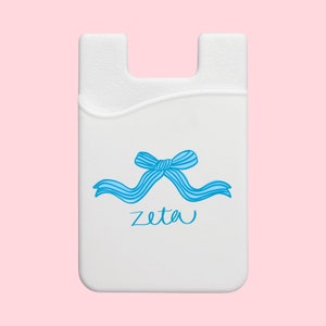 Cartera para teléfono con lazo coqueto de la hermandad Zeta Tau Alpha