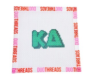 Kappa Delta Sorority Bubble Letter Needlepoint Canvas
