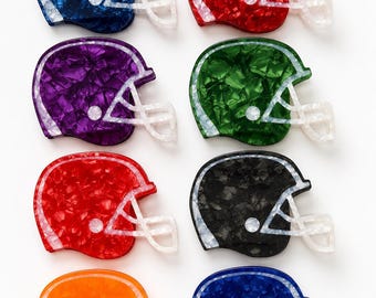 Helmet Hair Claw Clip, Acetate Game Day Hair Accessory