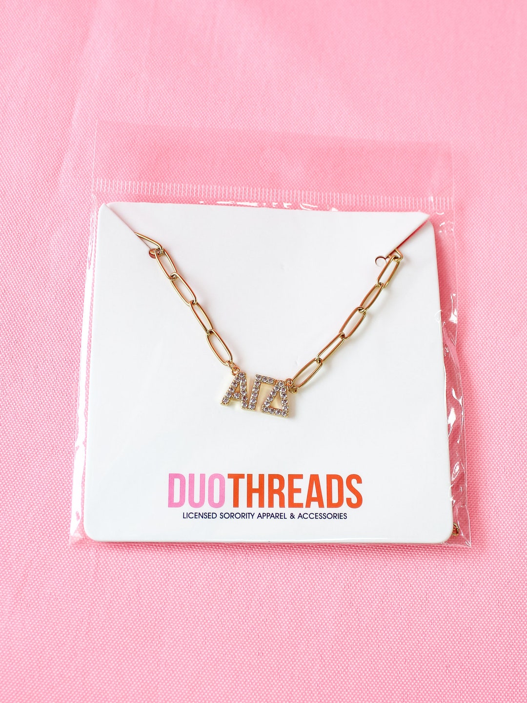 Delta Rhinestone Alpha Gamma Delta Rhinestone Sorority Necklace - Etsy