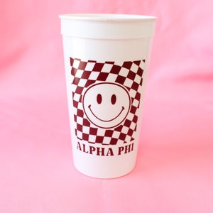 Alpha Phi Sorority Smile Stadium Cup 32oz