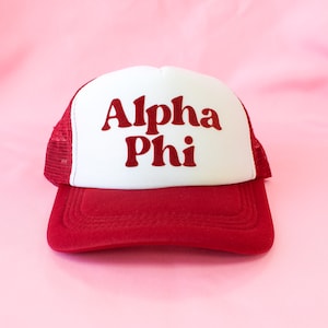Alpha Phi Traveler Sorority Trucker Hat //  Sorority / Greek / Big/Little / Recruitment / Sorority Gift