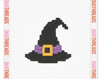 Hocus Pocus Witch Hat Icon Needlepoint Canvas