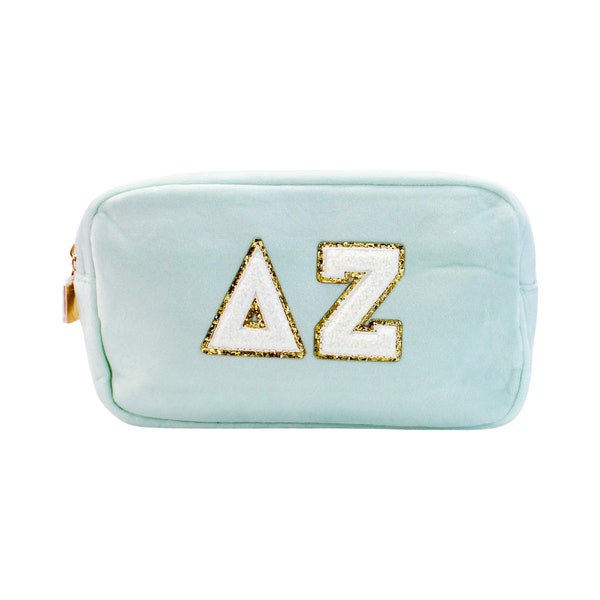 Delta Zeta Chenille Sorority Cosmetic Bag