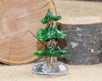 handmade glass tree, Michigan Pine Tree, Michigan decor, great lakes state decor, gift for nature lover, nature-inspired decor, forest decor