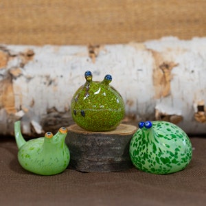 Cute green slug figurine gift