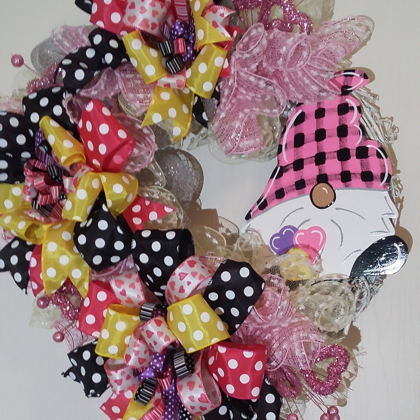 Gnome Valentine Wreath Gnome Sign Valentine Gnome White | Etsy