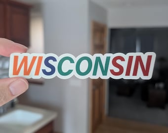 Wisconsin License Plate Inspired Sticker