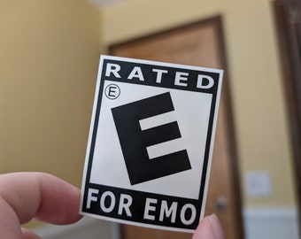 Rated E For Emo Sticker