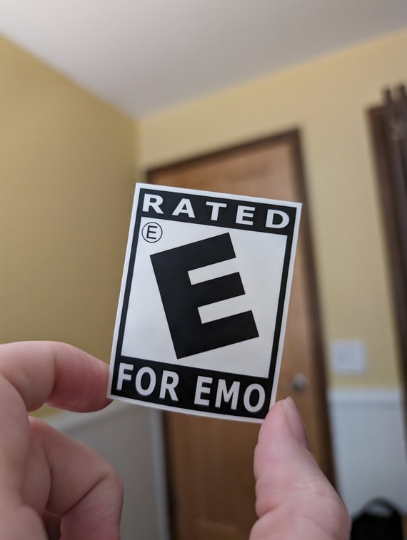 Rated E For Emo Sticker