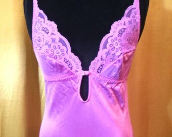70s Vintage Purple Lace Teddy S