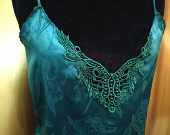 Vintage 90s Green Lace Camisole M