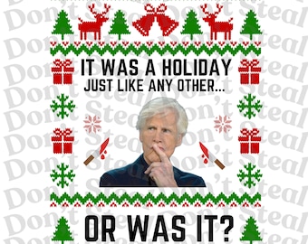 True Crime Hässliche Weihnachten Pullover Design (Digitale Datei)