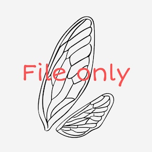 Insect dragonfly wing earring svg file for laser cutter glowforge