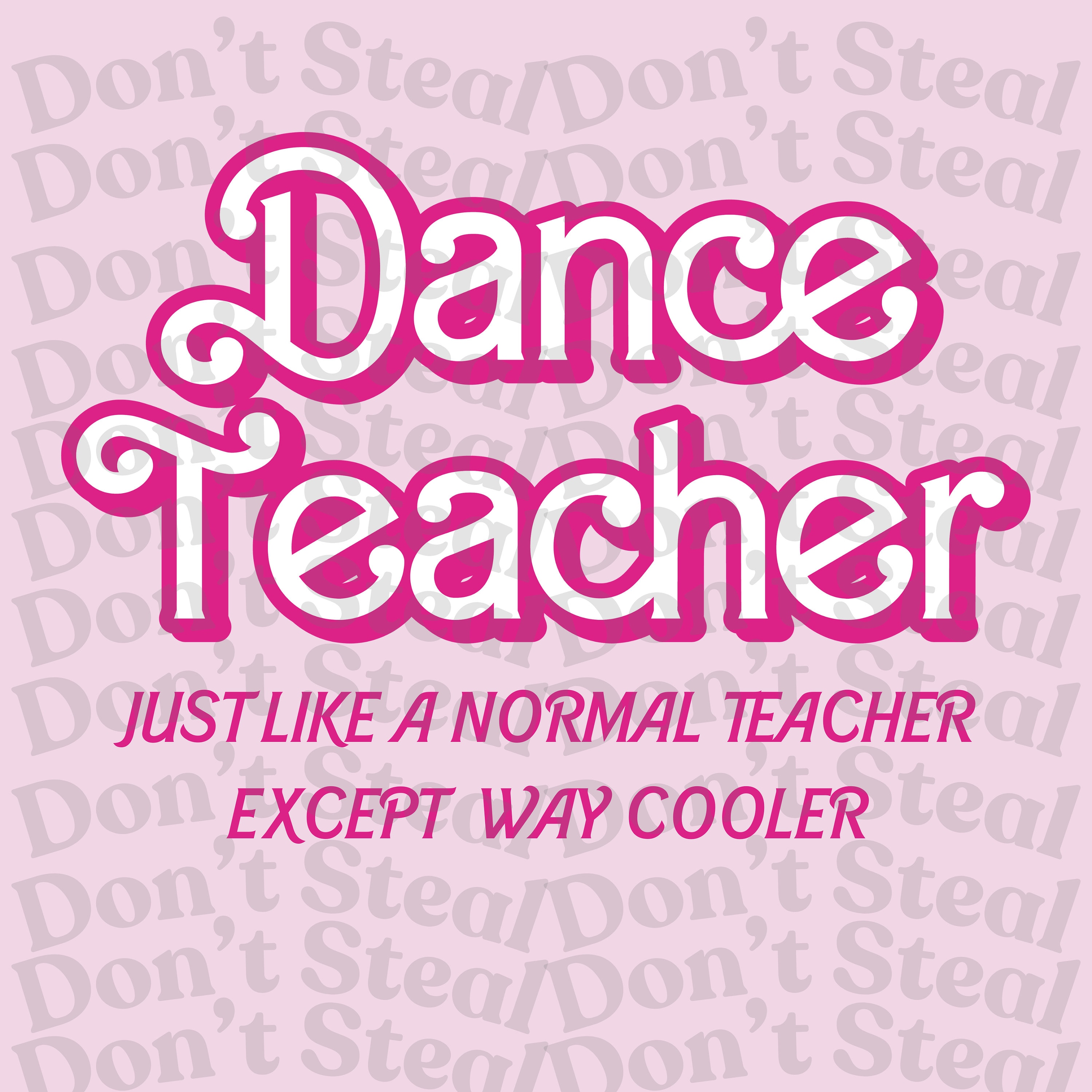 Dance Teacher Pink Font, SVG PNG JPG (digital File) - Etsy