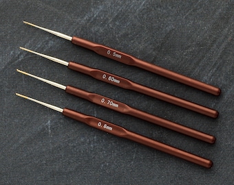 DreadLab - DreadLocks Crochet Hook Coffee Colour (Many Sizes) Dreadlocks Crafting Crochet Braids