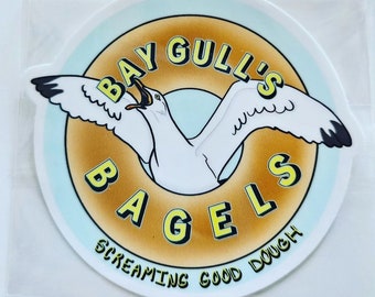 Bay Gull's Bagels Vinyl Sticker