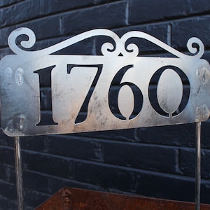Personalized Address Stake - Custom House Number -  Address Sign - Metal Address Sign - Garden House Number - House Address Number Sign