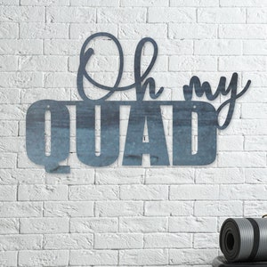 Oh mijn vierling! Muurkunst - metalen bord workoutinspiratie - decor home gym - bord home gym - fitnesscitaat - motiverend bord
