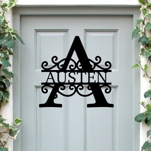 Benutzerdefinierte Metall Schilder - Monogramm Wanddekoration - Metall Wandkunst - Nachname Zeichen - Familienname Schild - Personalisiertes Hochzeitsgeschenk - Benutzerdefinierte Metall Kunst