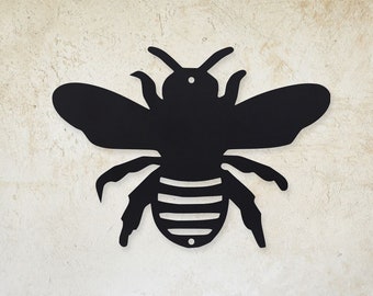 Ships in 2 Days | Garden Bumble Bee Metal Sign - Honey Bee Home Wall Art - Flowers - Summer Yard Decor - Apiary Yard Art