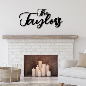Custom Metal Last Name Sign - Personalized Metal Family Decor - Family Name Decor  - Gifts for Mom - Rustic Home - Modern Farmhouse