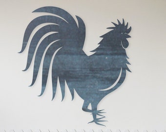 Expédition en 2 jours | Coq en métal rustique - déco de cuisine campagnarde - art mural poulailler - art jardin de ferme - déco de ferme moderne