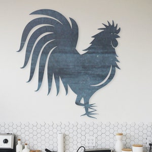 Ships in 2 Days | Rustic Metal Rooster - Country Kitchen Decor - Chicken Coop Wall Art - Farmhouse Garden Art - Modern Farmhouse Decor