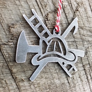 Fireman Christmas Ornament - FREE SHIPPING, Stocking Stuffer, Holiday Gift, Tree, Fire Fighter, Fireman