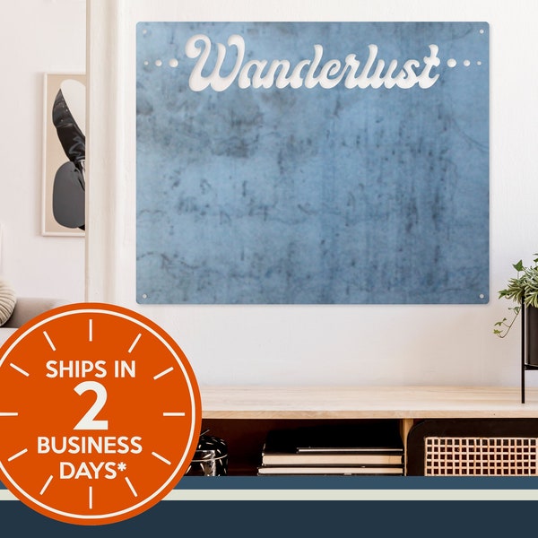 Ships in 2 Days | Wanderlust Magnet Board - Travel Keepsake Organizer - Home Office Organization - Travel Inspiration - Wanderlust Wall Art
