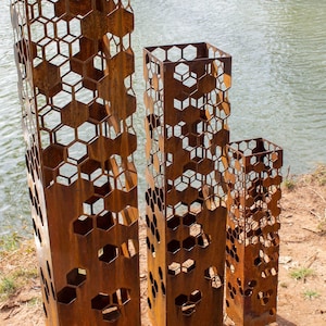 Columnas de jardín en forma de colmena - Decoración de jardín - Estatua de jardín - Cubierta de pozo - Cubierta de luz de paisaje