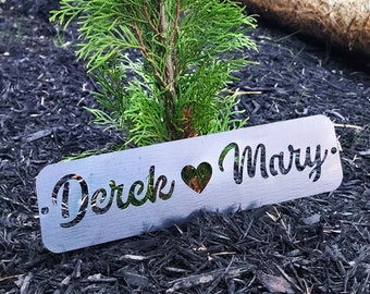 Custom Metal Name Sign - Wedding Sign - Welcome Sign - Family Sign - Gifts for Her - Handmade Gifts - Heart