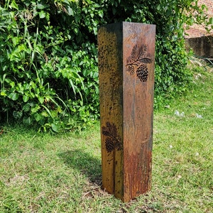 Pinecone Garden Column - Garden Decor - Garden Statue - Well Cover - Landscape Light Cover - Utility Box Cover - Outdoor Furniture and Decor