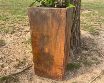 DIY Build Your Own Metal Pedestal Planter Planter - 26" x 14" x 14" Planter - Outdoor Indoor Planter - Planter Bot - Minimalist