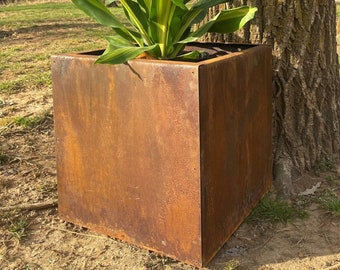 DIY Build Your Own Metal Planter Square Planter 10", 16" or 22" - Unique Planter - Planter Box - Minimalist - Indoor Outdoor Planter