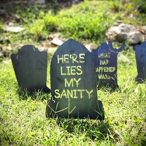 Personalized Spooky Tombstones - Halloween Decor- RIP - Funny Halloween - Spooky Season - Fall Decor