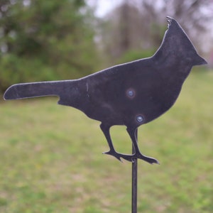 Ships in 2 Days | Metal Cardinal Garden Stake - Steel Gardening Decor - Bird Yard Art Marker - Wildlife Garden Decor - Kentucky State Bird