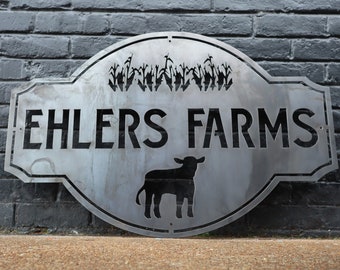 Custom Vintage Metal Farmhouse Sign - Family Farm Wall Art - Personalized Gifts - Wall Art - Wall Decor - Metal Wall Art - Custom Farm Sign