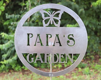 12" Personalized Metal Garden Stake - Gifts for Her - Gardening Gift - Personalized Gifts