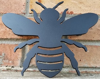 Ships in 2 Days | Garden Bumble Bee Metal Sign - Bee Garden Wall Decor - Apiarist Gift - Bumble Bee Wall Art - Floating Garden  Sign