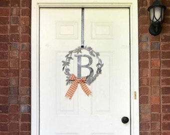 Custom Monogram Letter In A Circle Door Hanger Nursery Wall Etsy