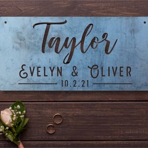 Personalized Wedding Gift - Metal Wedding Name & Date Sign - Bridal Shower Gift - Anniversary Gift - Personalized Gifts - Wall Art