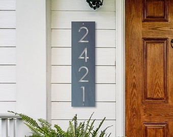 Metal House Address Sign - Vertical Home Address - Custom House Numbers - Personalized Address Panel - Home Gifts - Gifts - Minimalist